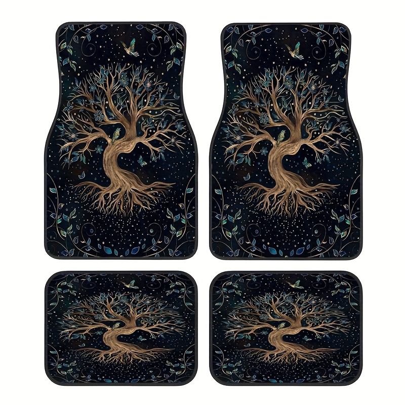 Luxury Lifestyle Cars - 4 stuks, levensboom element patroon stijl