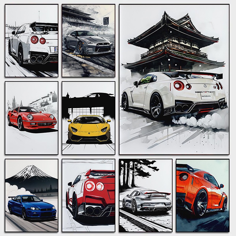 Luxury Lifestyle Cars - Japanse stijl Supercar Wall Art Poster