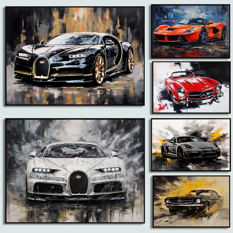 Vintage olieverfschilderij sti - Luxury Lifestyle Cars recensie en prijs